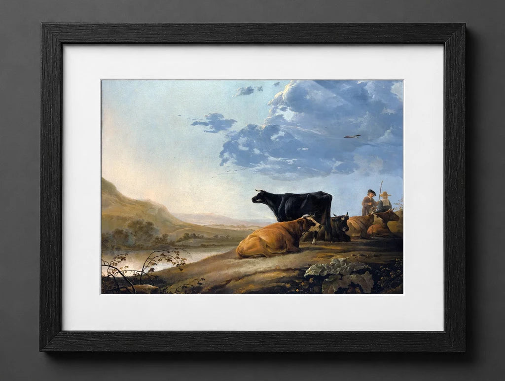 Aelbert Cuyp - Young Herdsmen with Cows - (mockup) - CZB
