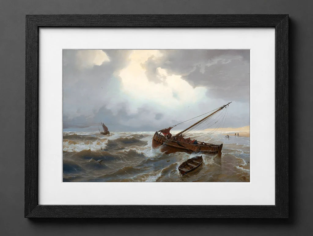 Andreas Achenbach - Beach at Scheveningen - (mockup) - CZB