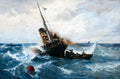 Andreas Achenbach - Paddlesteamer in Stormy Weather (Full)