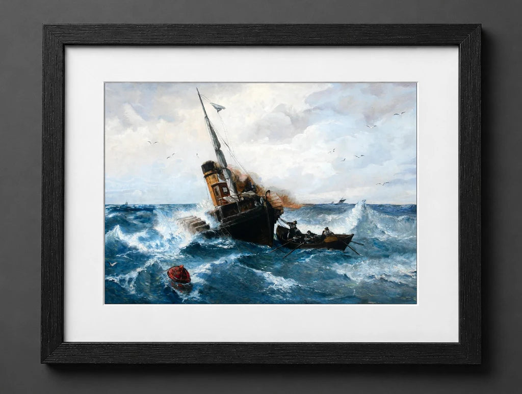 Andreas Achenbach - Paddlesteamer in Stormy Weather - (mockup) - CZB