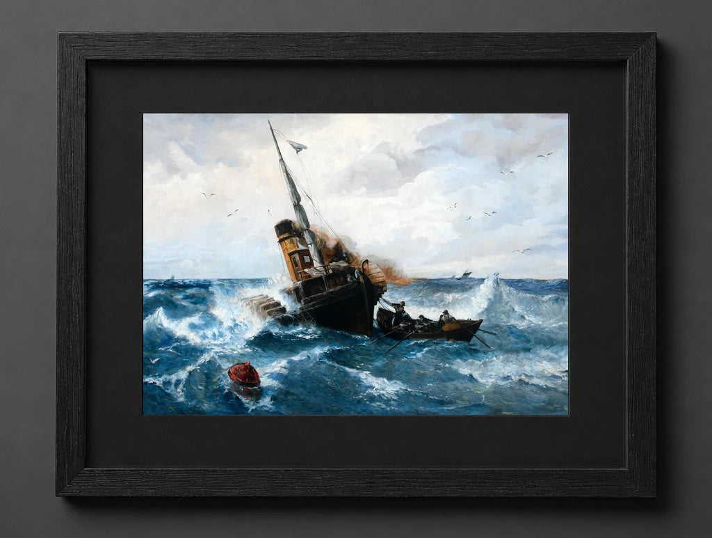 Andreas Achenbach - Paddlesteamer in Stormy Weather - (mockup) - CZCZ