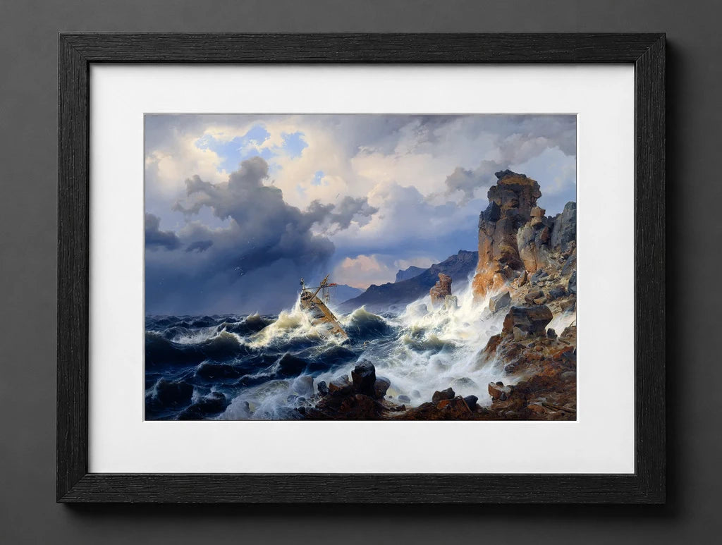 Andreas Achenbach - Storm at Sea off the Norwegian Coast - (mockup) - CZB