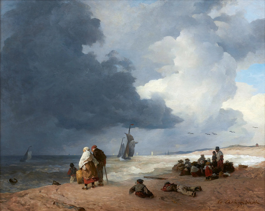 Andreas Achenbach - Plaża w Scheveningen