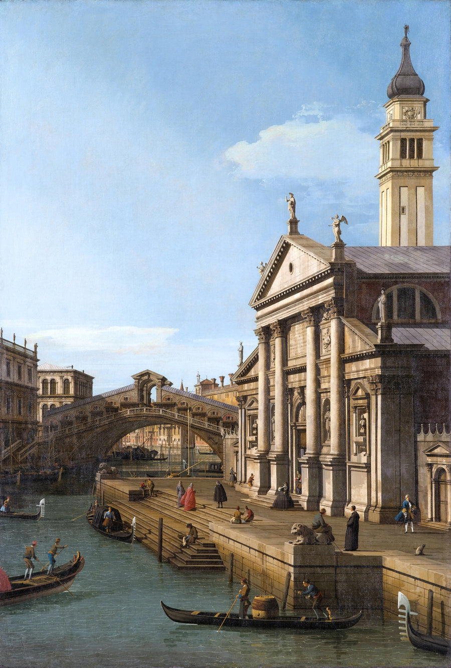 Antonio Canal - Capriccio z mostem Rialto i kościołem San Giorgio Maggiore