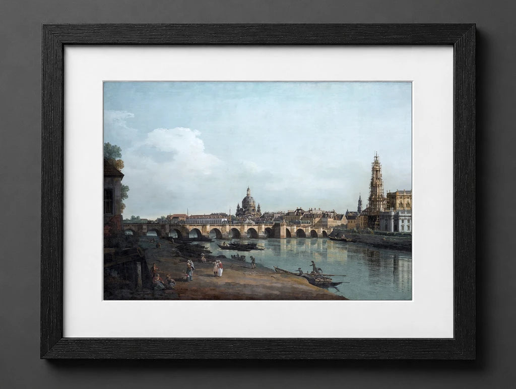 Antonio Canal - Dresden Seen from the Right Bank of the Elbe, Beneath the Augusts Bridge - (mockup) - CZB
