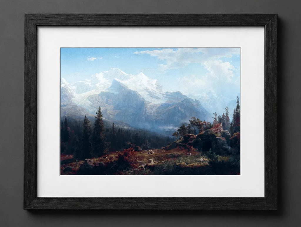 August Wilhelm Leu - A Scene in the Bern Alps - (mockup) - CZB