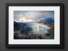 August Wilhelm Leu - Fjord Landscape with a Glacier and Reindeer - (mockup) - CZB