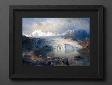 August Wilhelm Leu - Fjord Landscape with a Glacier and Reindeer - (mockup) - CZCZ