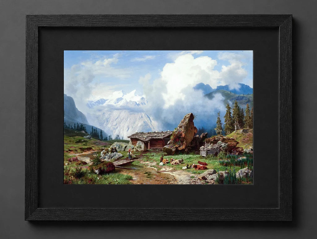 August Wilhelm Leu - On the Engstlen Alp - (mockup) - CZCZ