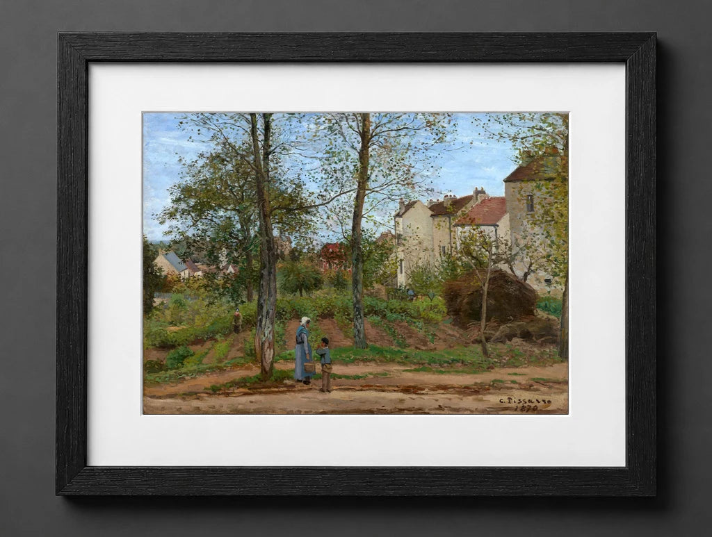 Camille Pissarro - Houses at Bougival (Autumn) - (mockup) - CZB
