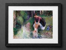 Camille Pissarro - Woman Washing Her Feet in a Brook - (mockup) - CZB