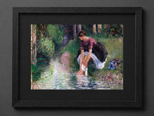 Camille Pissarro - Woman Washing Her Feet in a Brook - (mockup) - CZCZ