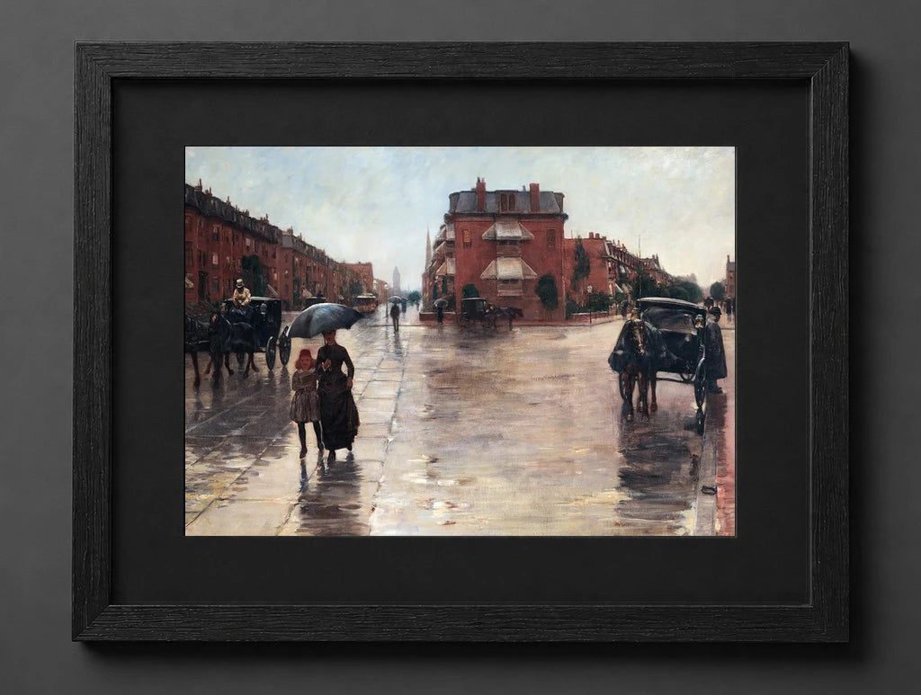 Childe Hassam - Deszczowy dzień, Boston - (mockup) - CZCZ