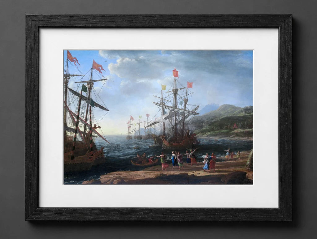 Claude Lorrain - The Trojan Women Setting Fire to Their Fleet - (mockup) - CZB