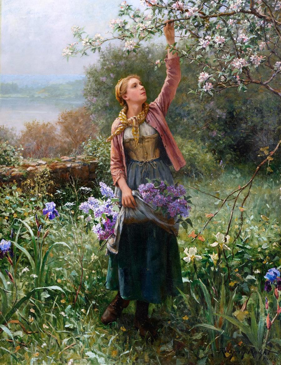 Daniel Ridgway Knight - Zrywanie kwiatów