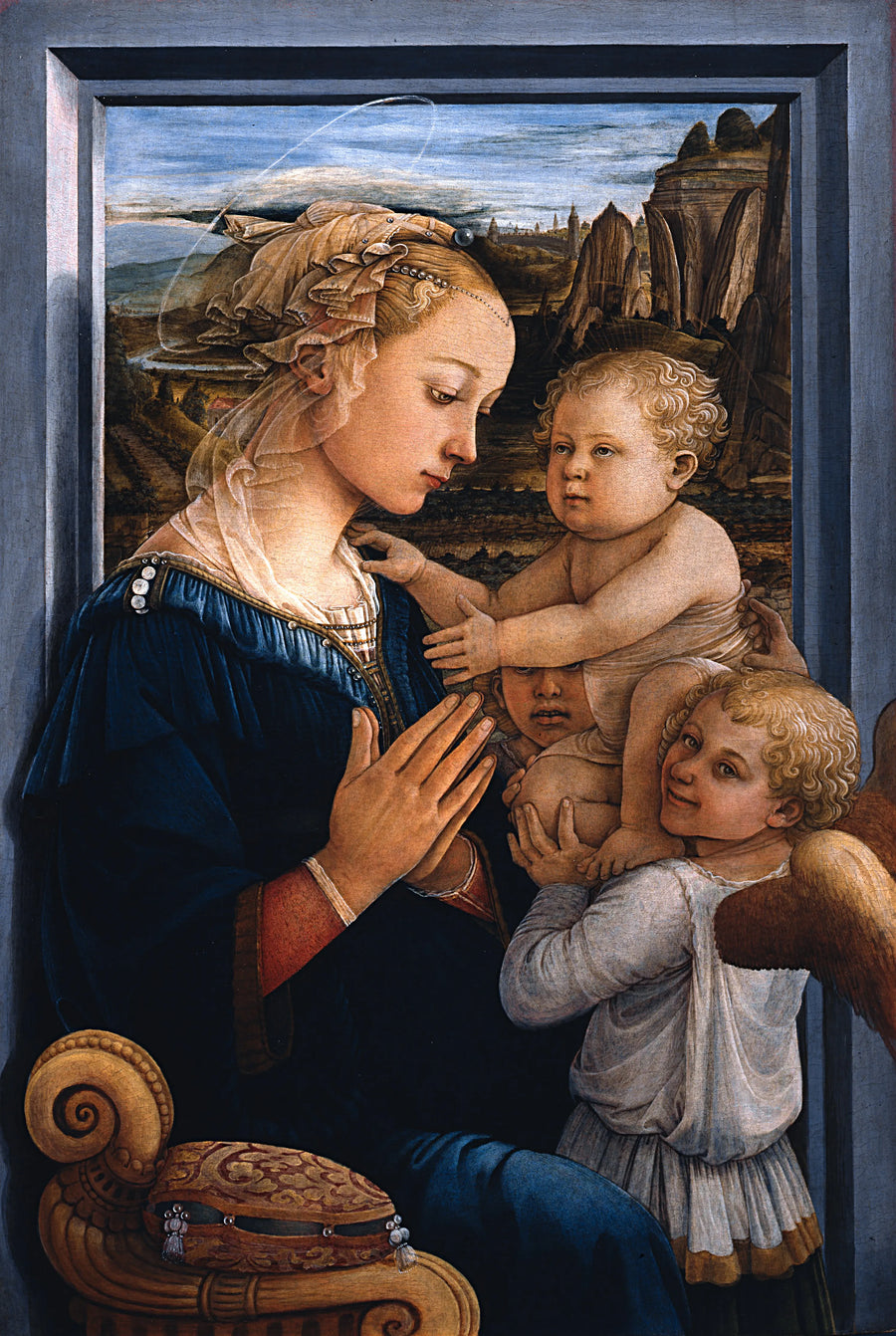 Filippo Lippi - Madonna z Dzieciątkiem i dwoma aniołami