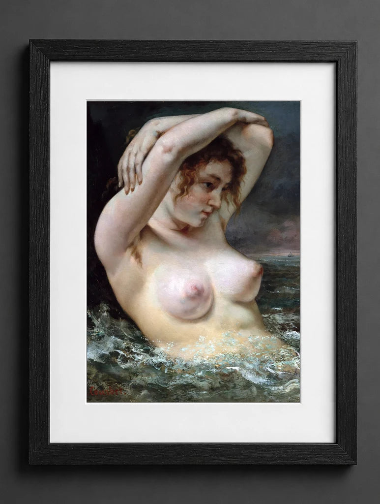 Gustave Courbet - The Woman in the Waves - (mockup) - CZB