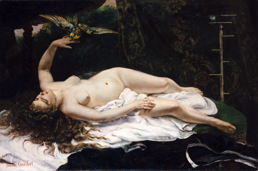Gustave Courbet - Kobieta z papugą