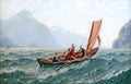 Hans Dahl - Fjord with Sailing Boat (Full)