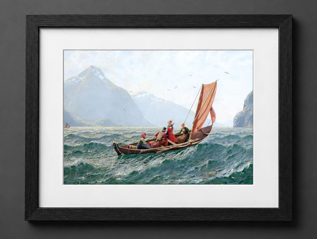 Hans Dahl - Fjord with Sailing Boat - (mockup) - CZB