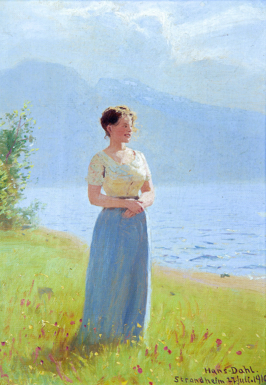 Hans Dahl - Dziewczyna nad fiordem