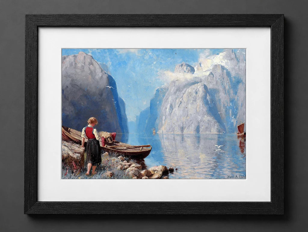 Hans Dahl - Scene from a Norwegian Fjord - (mockup) - CZB