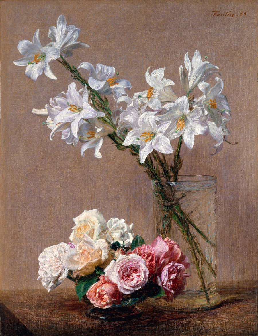 Henri Fantin-Latour - Róże i lilie