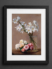 Henri Fantin-Latour - Roses and Lilies - (mockup) - CZB