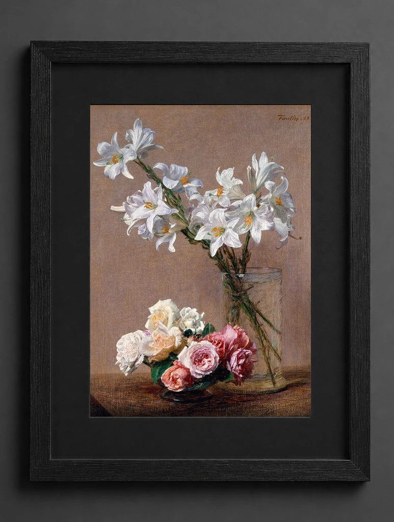 Henri Fantin-Latour - Roses and Lilies - (mockup) - CZCZ