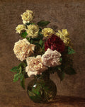 Henri Fantin-Latour - Roses in a Glass Vase (Full)
