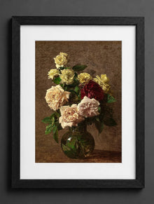 Henri Fantin-Latour - Roses in a Glass Vase - (mockup) - CZB