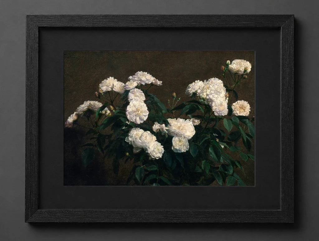 Henri Fantin-Latour - Still Life of White Roses - (mockup) - CZCZ