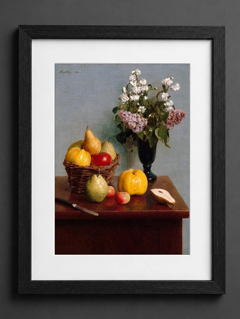 Henri Fantin-Latour - Still Life with Flowers and Fruit - (mockup) - CZB