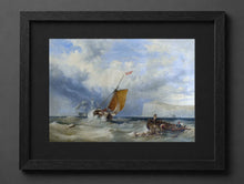 Henry King Taylor - Pilot Cutter No. 3 Heading Back Inshore, with a Large Merchantman Hove-To Out in the Bay - (mockup) - CZCZ