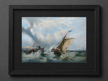 Henry King Taylor - Pilot Cutter No. 3 with a Rowing Boat Coming Alongside and a Paddle Steamer in the Distance - (mockup) - CZCZ