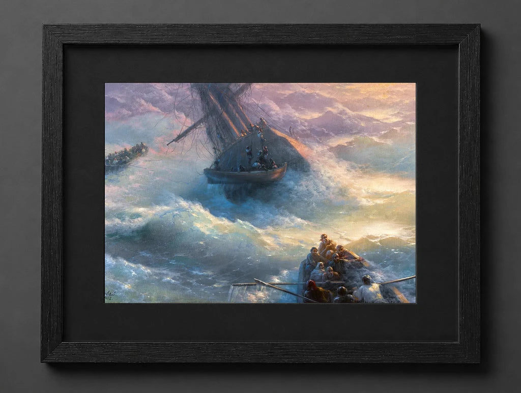 Ivan Aivazovsky - Abandoning Ship - (mockup) - CZCZ