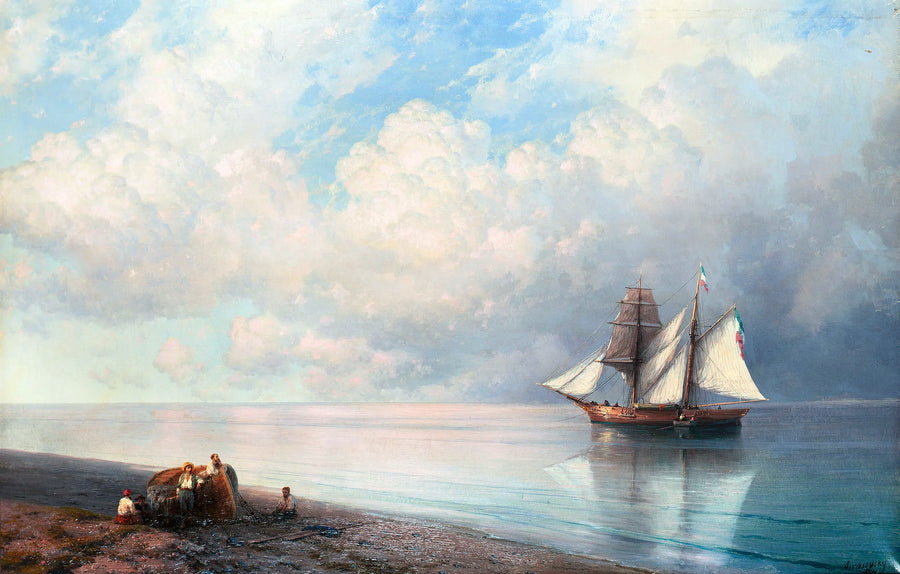 Ivan Aivazovsky - Spokojne morze wczesnym wieczorem