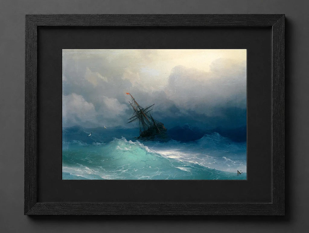 Ivan Aivazovsky - Ship on Stormy Seas - (mockup) - CZCZ