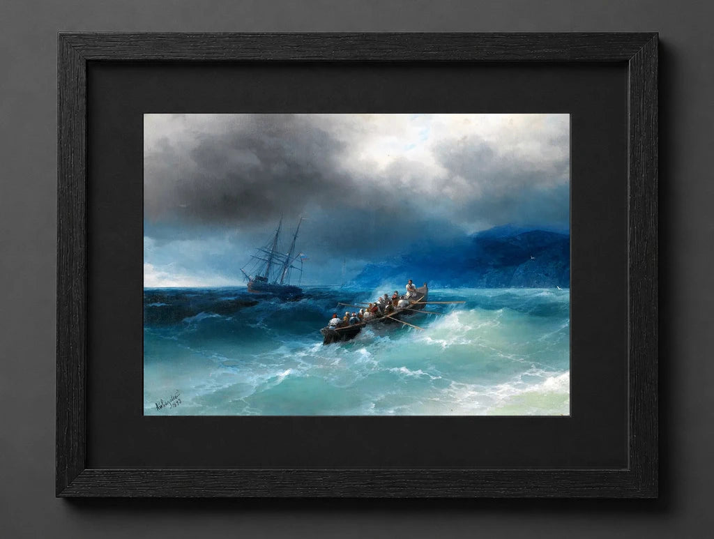 Ivan Aivazovsky - Storm over the Black Sea - (mockup) - CZCZ