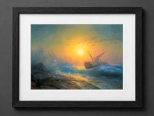 Ivan Aivazovsky - Stormy Sea in the Sunset - (mockup) - CZB