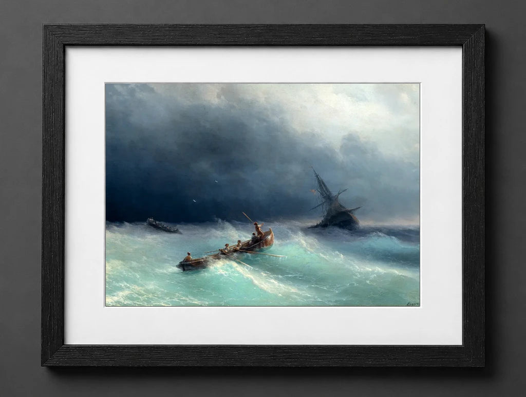 Ivan Aivazovsky - The Storm at Sea - (mockup) - CZB
