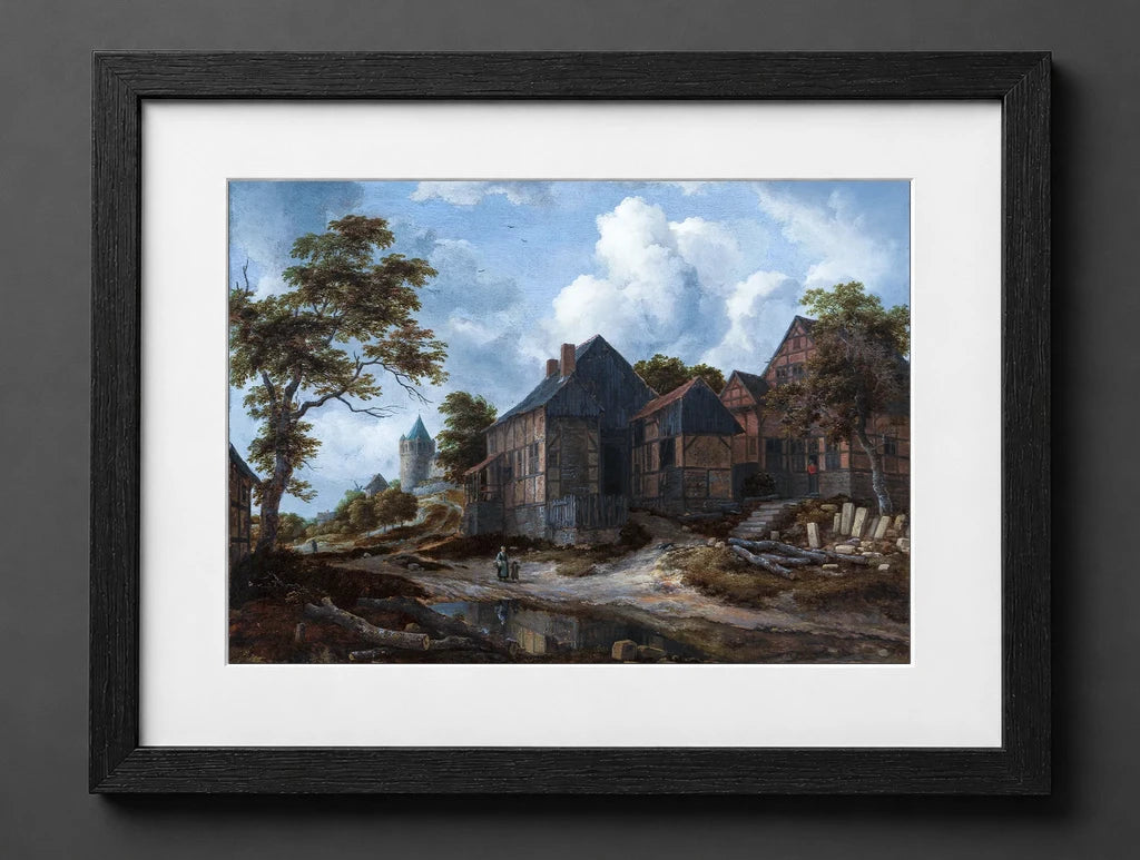 Jacob Van Ruisdael - Farmhouses on a High Road - (mockup) - CZB