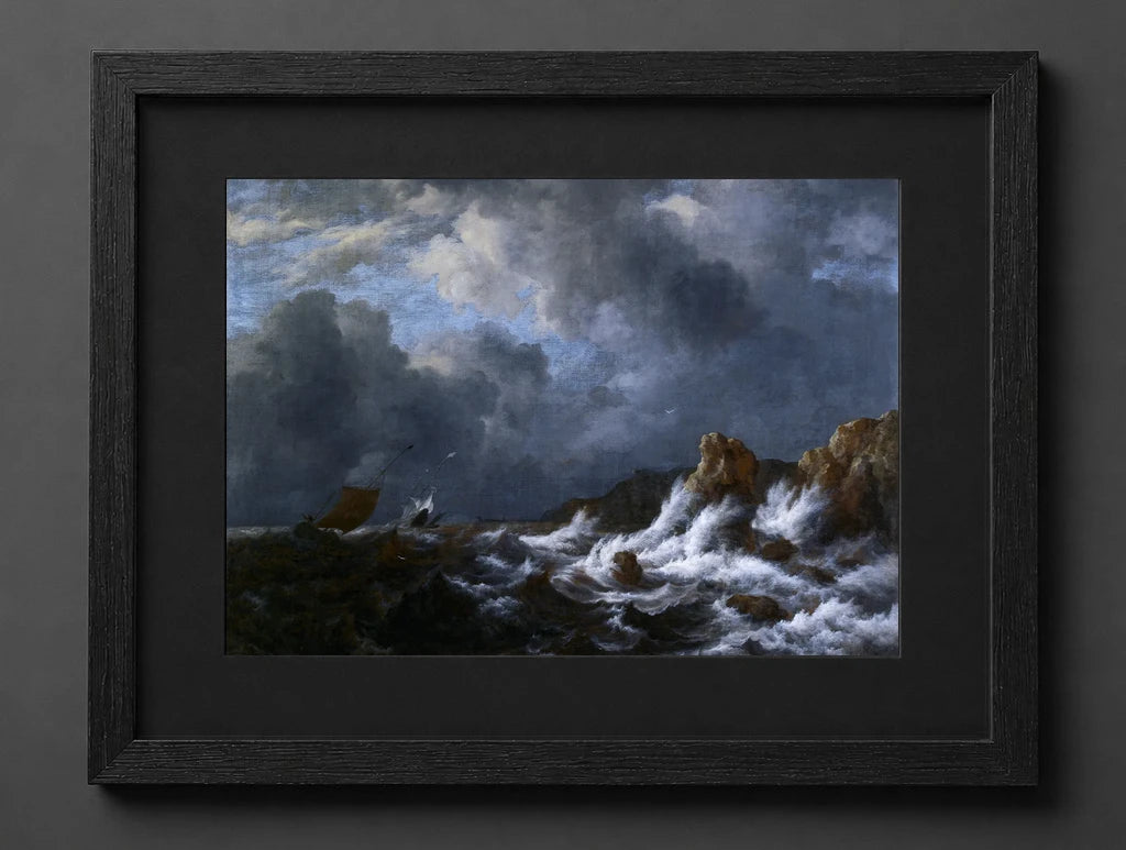 Jacob Van Ruisdael - View from the Coast of Norway (or a Stormy Sea) - (mockup) - CZCZ