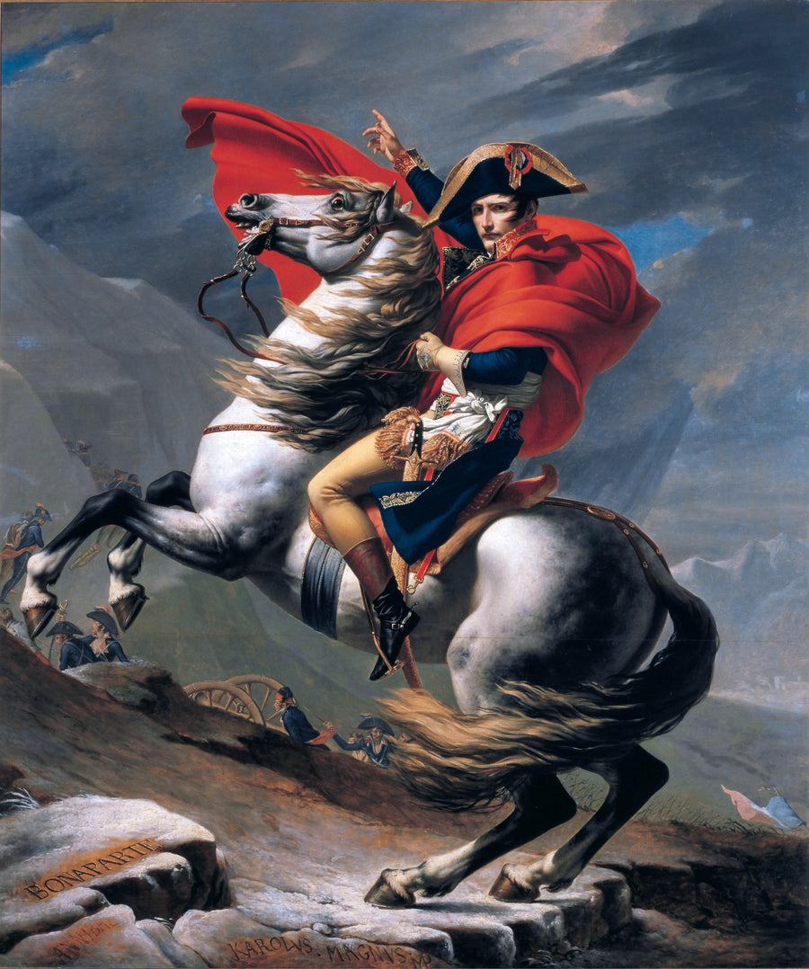 Jacques-Louis David - Napoleon na przełęczy Wielkiego Świętego Bernarda