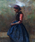 Jean-Baptiste-Camille Corot - A Pensive Girl (Full)