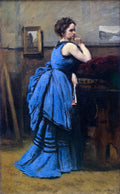 Jean-Baptiste-Camille Corot - Lady in Blue (Full)