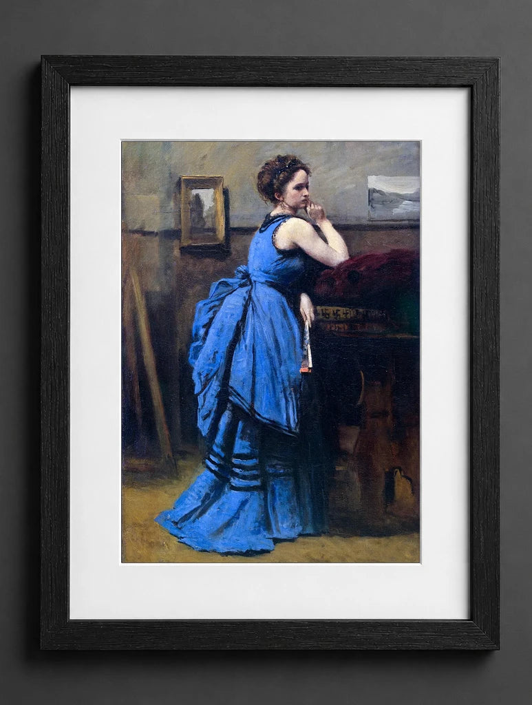 Jean-Baptiste-Camille Corot - Lady in Blue - (mockup) - CZB