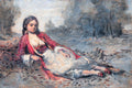 Jean-Baptiste-Camille Corot - Young Algerian Woman Lying on the Grass (Full)