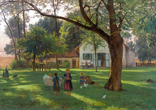 Adolf Chelius - Under Old Linden Trees Near Erding (preview)