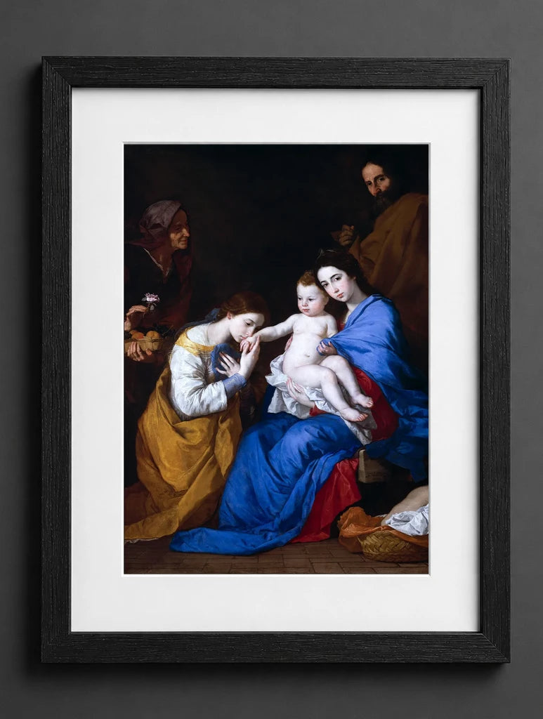 Jusepe Ribera - The Holy Family with Saints Anne and Catherine of Alexandria - (mockup) - CZB